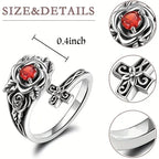 Rose Flower Spoon Ring