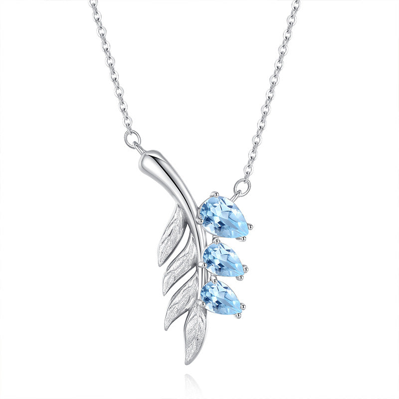 Family Leaf - Gemstone Pendant Jewelry Set