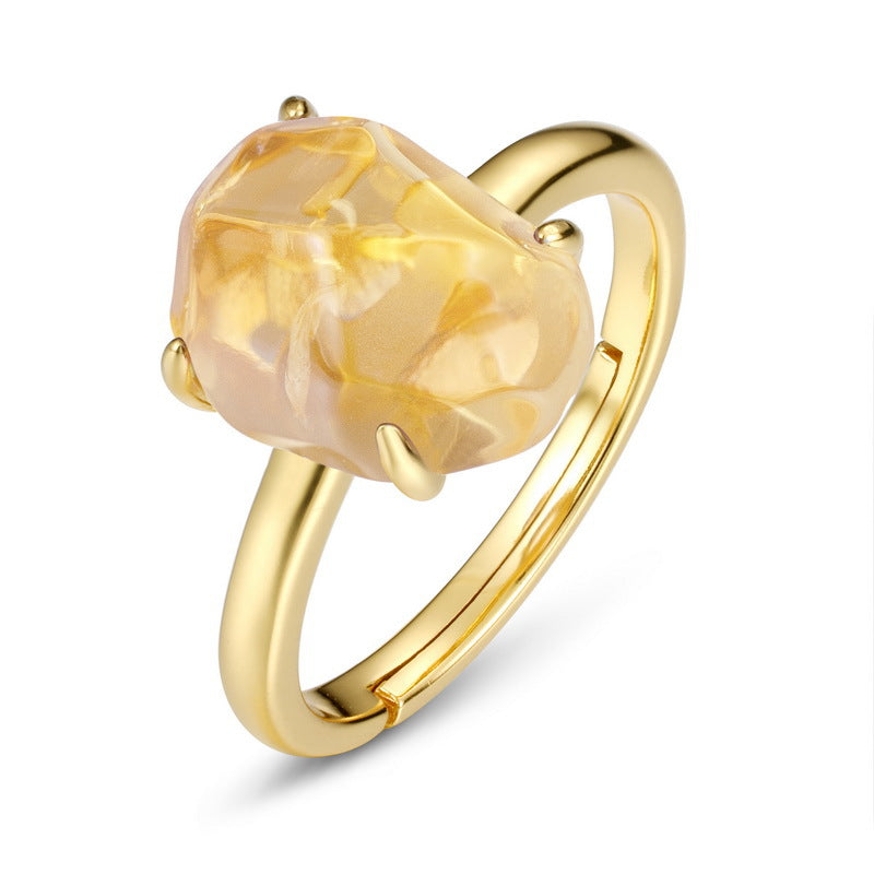 Topaz Gold-Plated Silver Ring