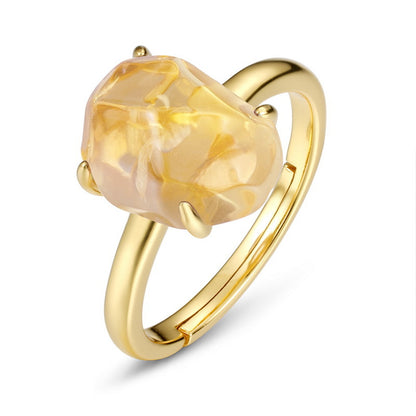 Topaz Gold-Plated Silver Ring