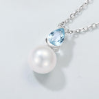 Purity of Ocean - Aquamarine Teardrop Necklace