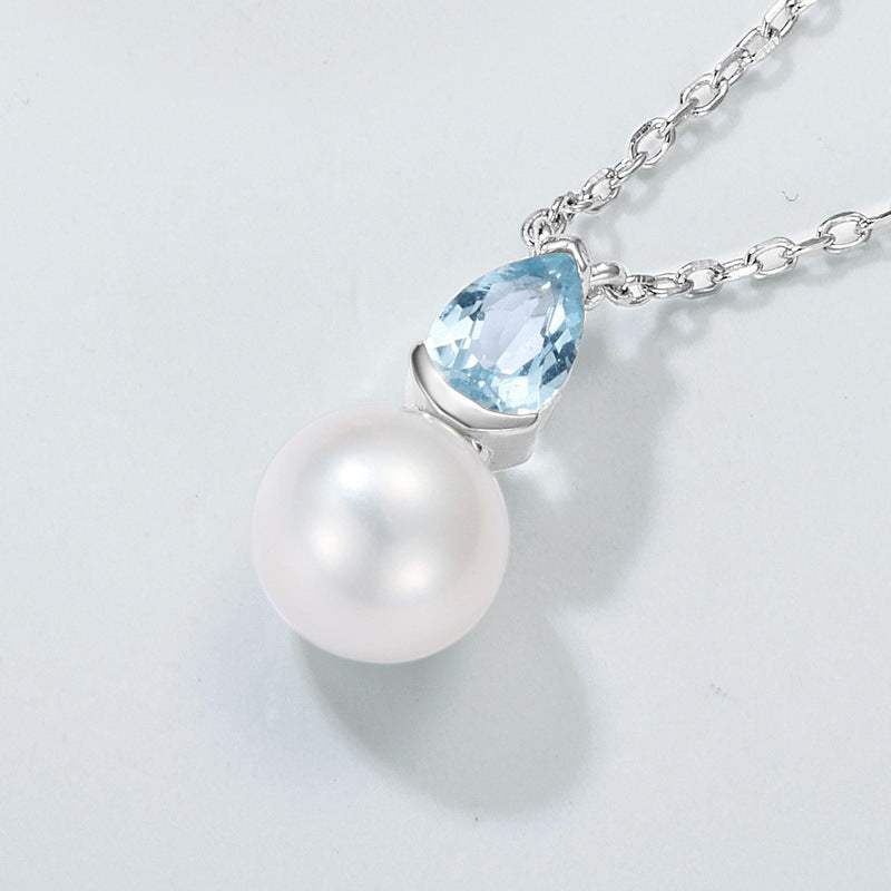 Purity of Ocean - Aquamarine Teardrop Necklace