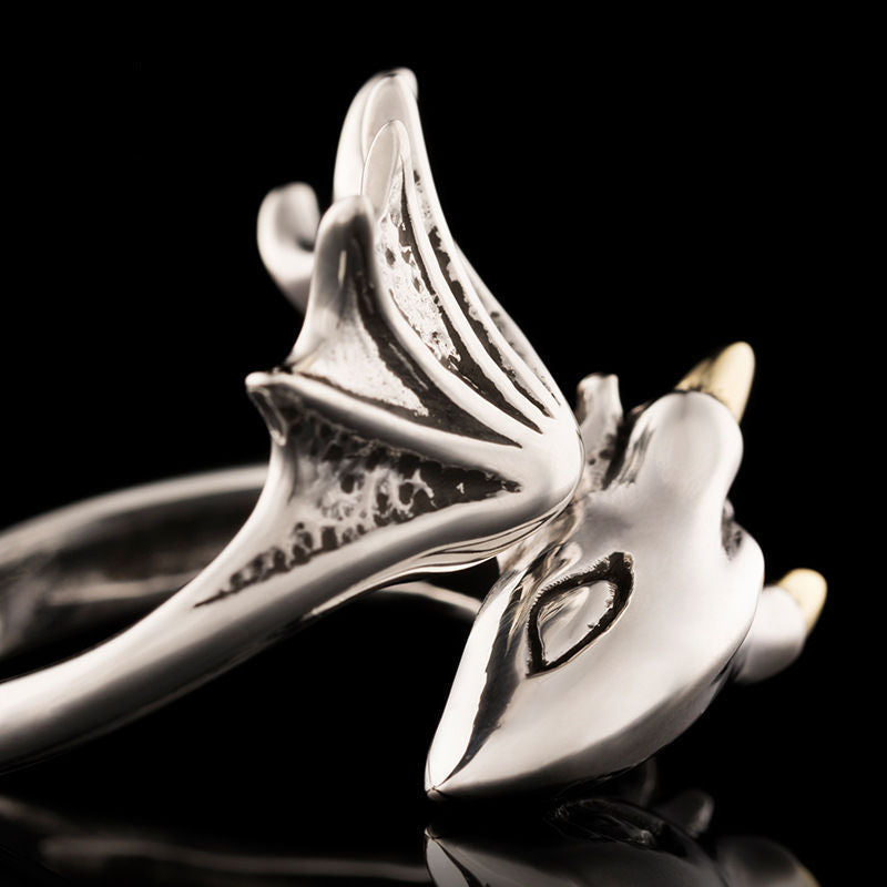 Flying Dragon Sterling Silver Ring
