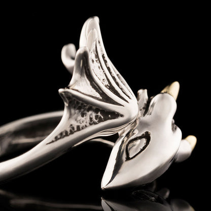 Flying Dragon Sterling Silver Ring