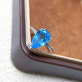 Swiss Blue Topaz Teardrop Ring
