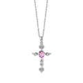 Angel's Wing - Gemstone Cross Necklace