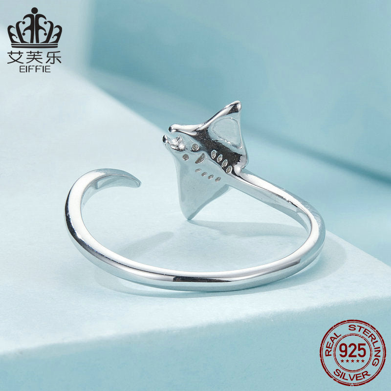 Manta Fish Adjustable Ring