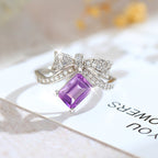 Adorable Lady - Sterling Silver Gemstone Adjustable Ring
