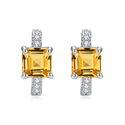 Greenie - Sterling Silver Gemstone Earrings