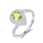 Bague en argent sterling avec topaze bleue Aqua Drop