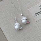 Mon œuf d'argent - Collier pendentif capsule vintage