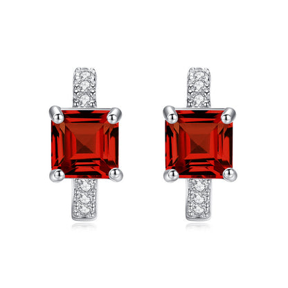 Greenie - Sterling Silver Gemstone Earrings