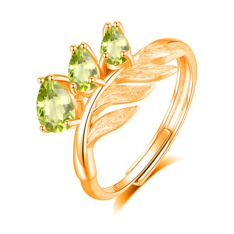 Family Leaf - Gemstone Pendant Jewelry Set