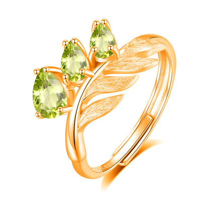 Family Leaf - Gemstone Pendant Jewelry Set