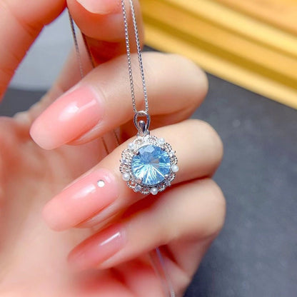 Blue Firework- Sterling Silver Blue Topaz Jewelry Set
