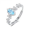 Reine des Glaces - Bague imposante en pierre naturelle pour femme