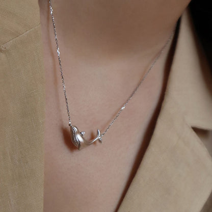 Whale Sterling Silver Style Necklace