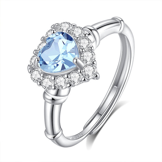 Love Topaz Sterling Silver Ring
