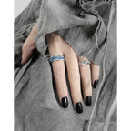 Tortue ondulée - Bague design en argent sterling