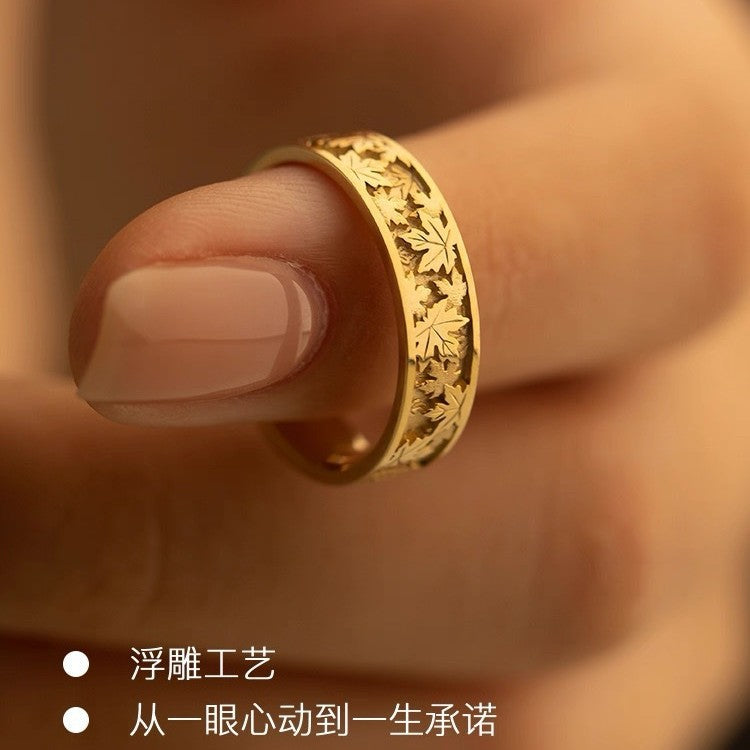 Maple Sterling Silver Ring