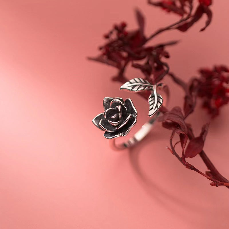 Rose Sterling Silver Ring