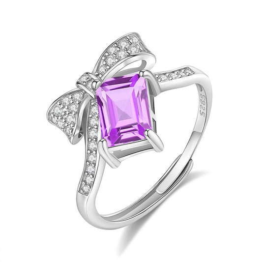 Adorable Lady - Sterling Silver Gemstone Adjustable Ring