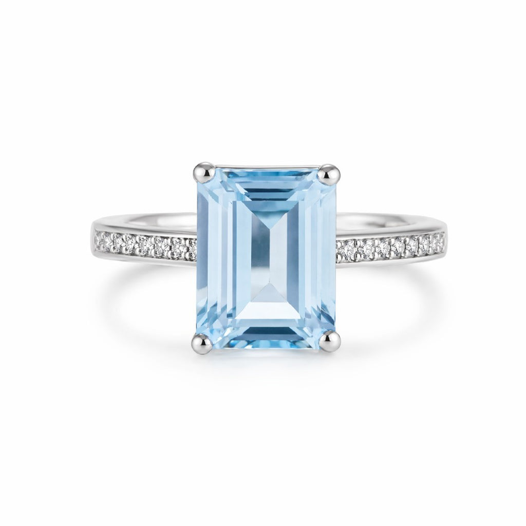 Blue Topaz Sterling Silver Ring