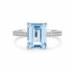 Blue Topaz Sterling Silver Ring