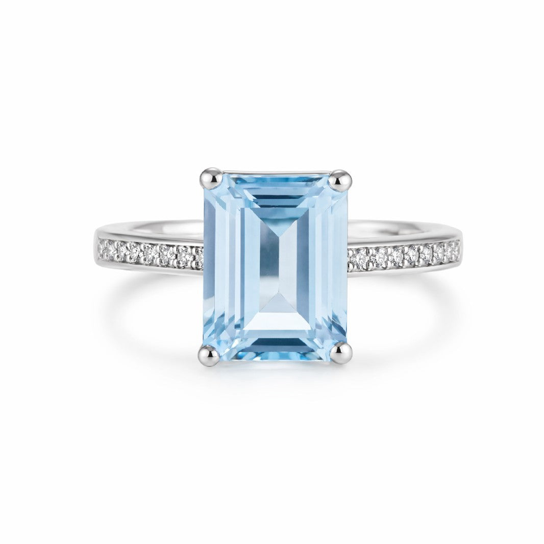 Blue Topaz Sterling Silver Ring