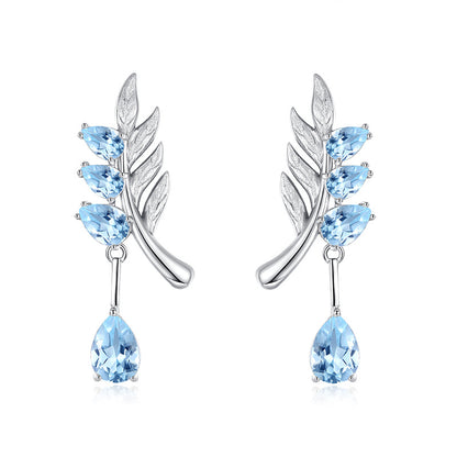 Family Leaf - Gemstone Pendant Jewelry Set