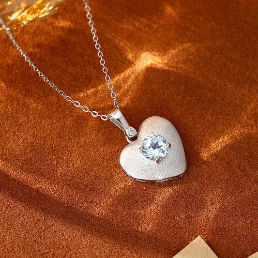 Ocean's Vision - Sterling Silver Gems Topaz Necklace For Women
