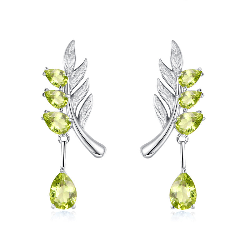 Family Leaf - Gemstone Pendant Jewelry Set