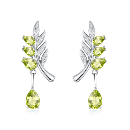Family Leaf - Gemstone Pendant Jewelry Set
