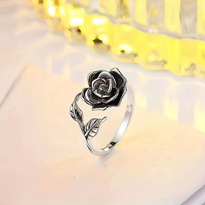 Rose Sterling Silver Ring