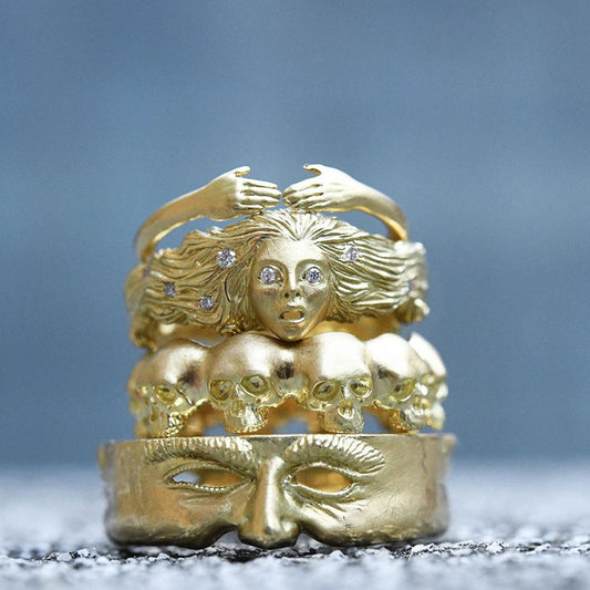 Mask Skull Ring