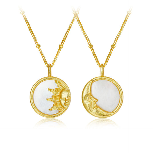Sun and Star Mother of Pearl Necklace