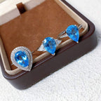 Swiss Blue Topaz Teardrop Ring
