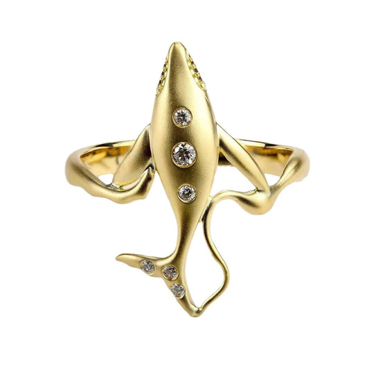 Shark Gold Plated Ring