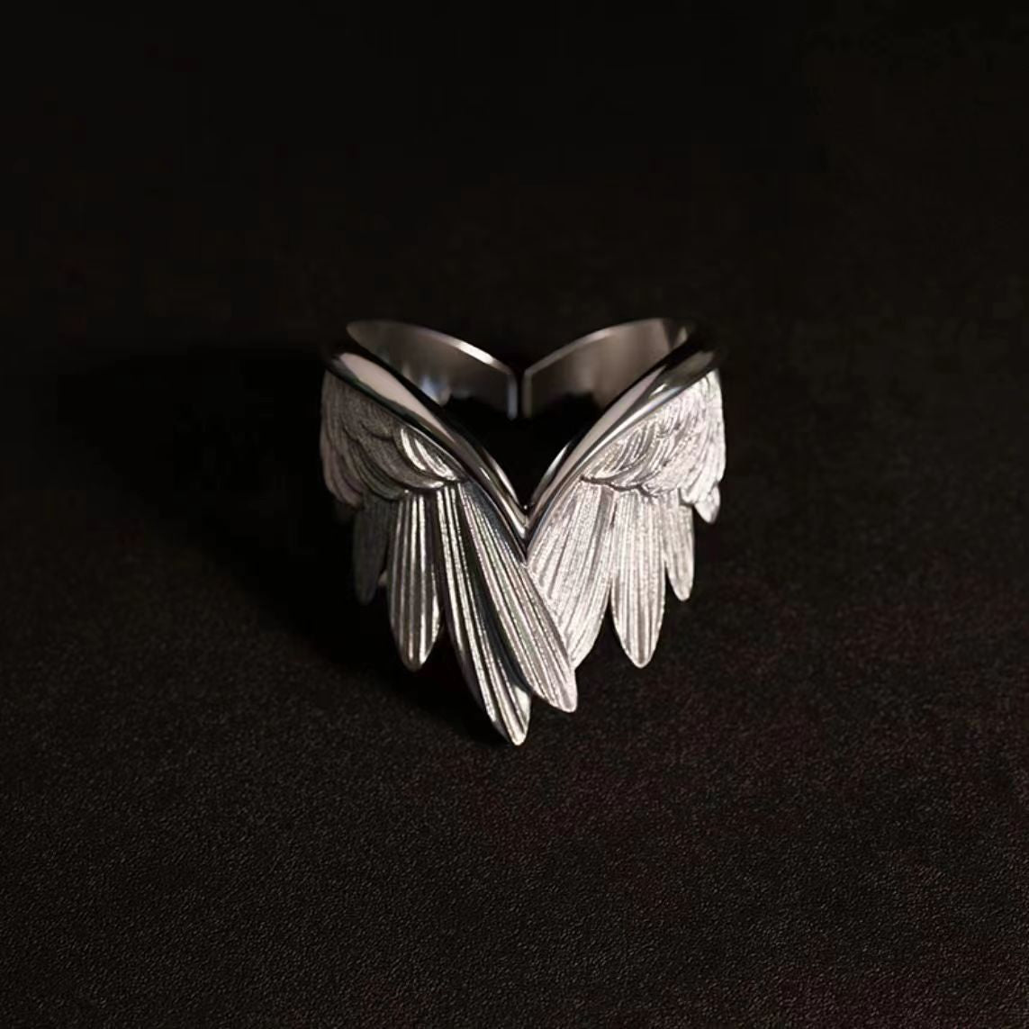 Angel Wing Sterling Silver Ring