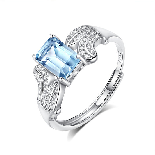 Ocean's Glimmer - Sterling Silver Gems Design Necklace For Women