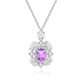 Feathers Classic Flame - Collier pendentif carré en cristal