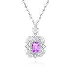 Feathers Classic Flame - Collier pendentif carré en cristal