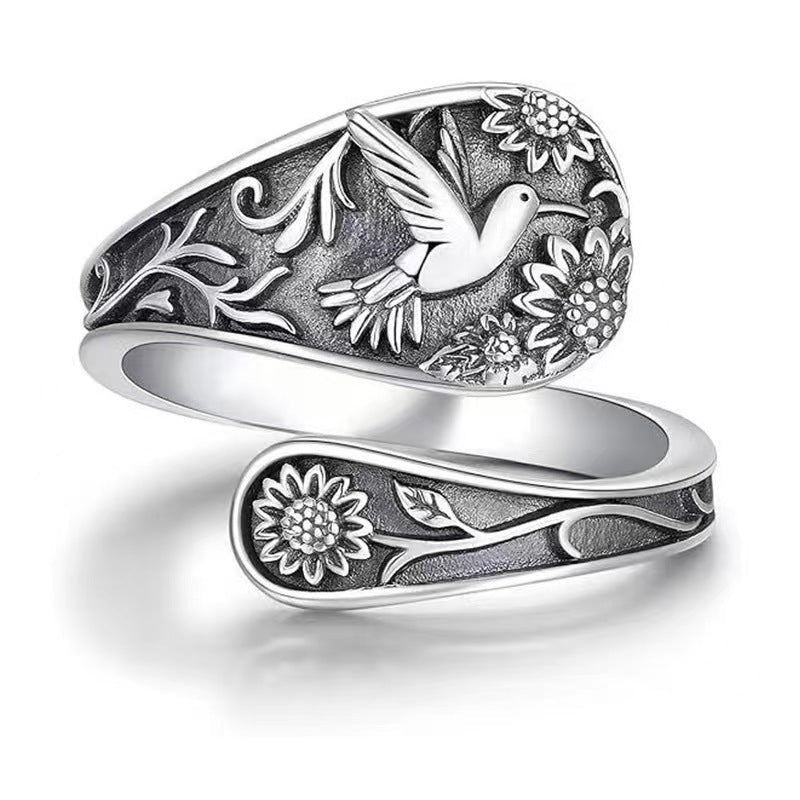 Hummingbird Sterling Silver Ring