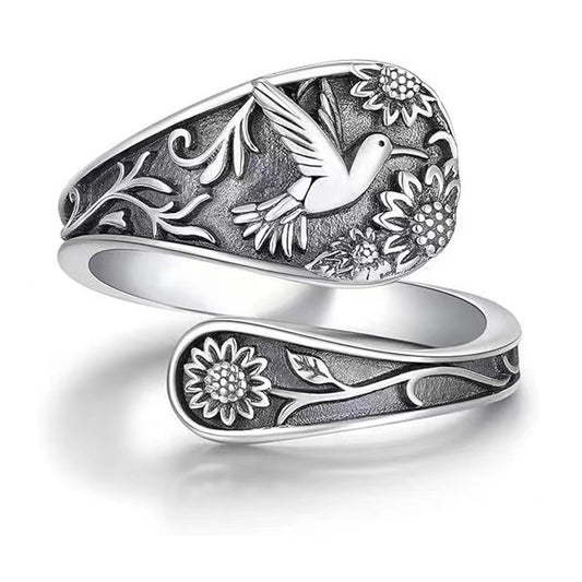 Hummingbird Sterling Silver Ring