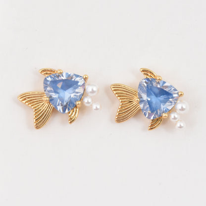 Blue Ocean Fish Earrings