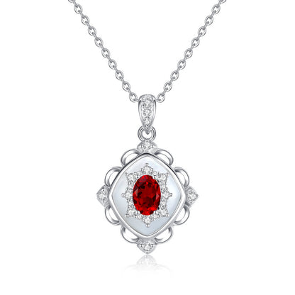 Tarnish-Free Necklace for Women – Natural Crystal Pendant, High-End Designer Clavicle Chain