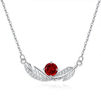 Bleu plume - Collier pendentif en argent sterling et pierre précieuse