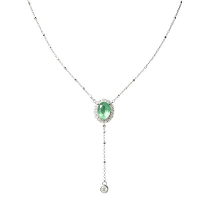 Blue Flow - Y-Chain Tassel Necklace with Blue Topaz