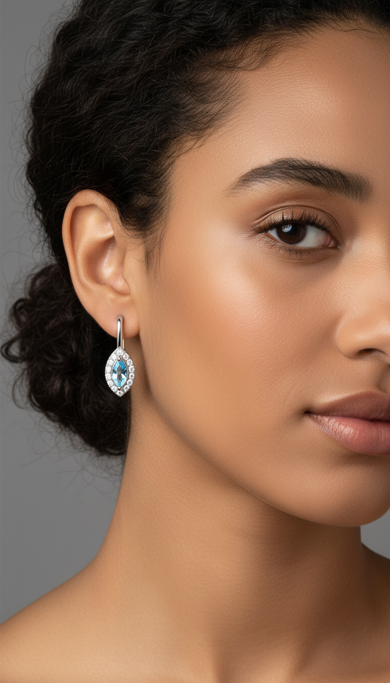 Lucky Gemstone Sterling Silver Earrings
