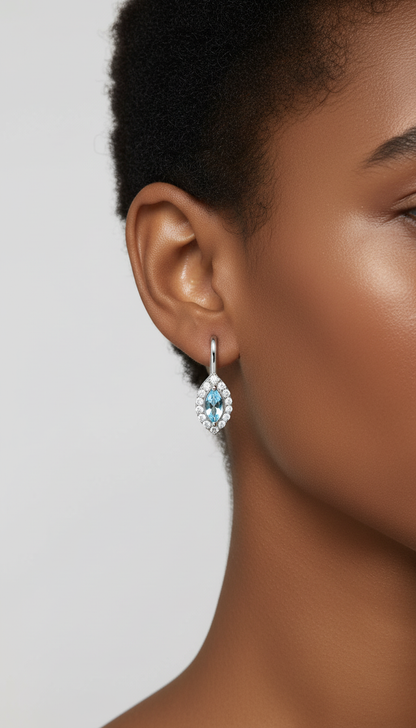 Lucky Gemstone Sterling Silver Earrings